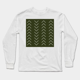 Mudcloth II (Olive Green) Long Sleeve T-Shirt